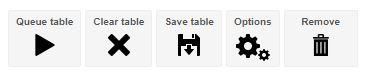 Tablebuilder menu